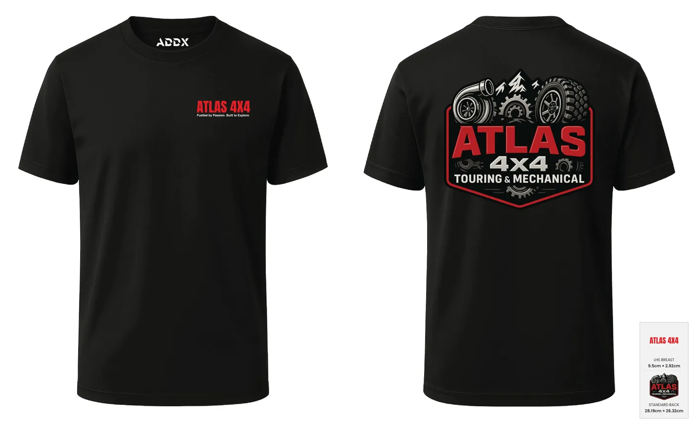 Customer mockup of Axis Tee