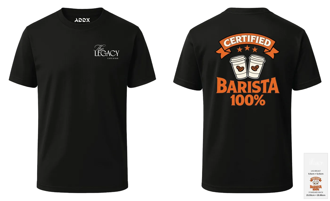 Customer mockup of Titan Tee