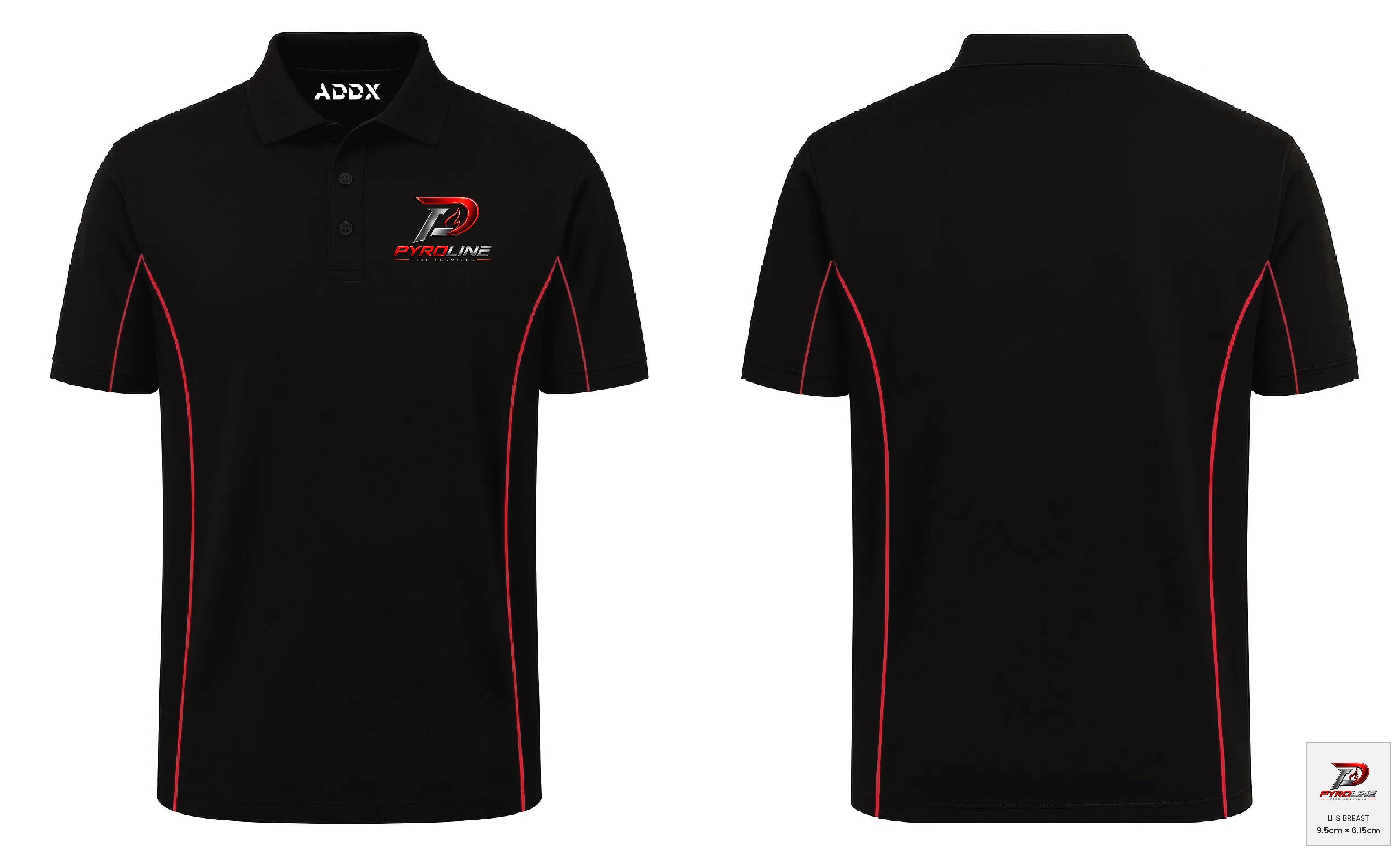 Customer mockup of Knox Polo