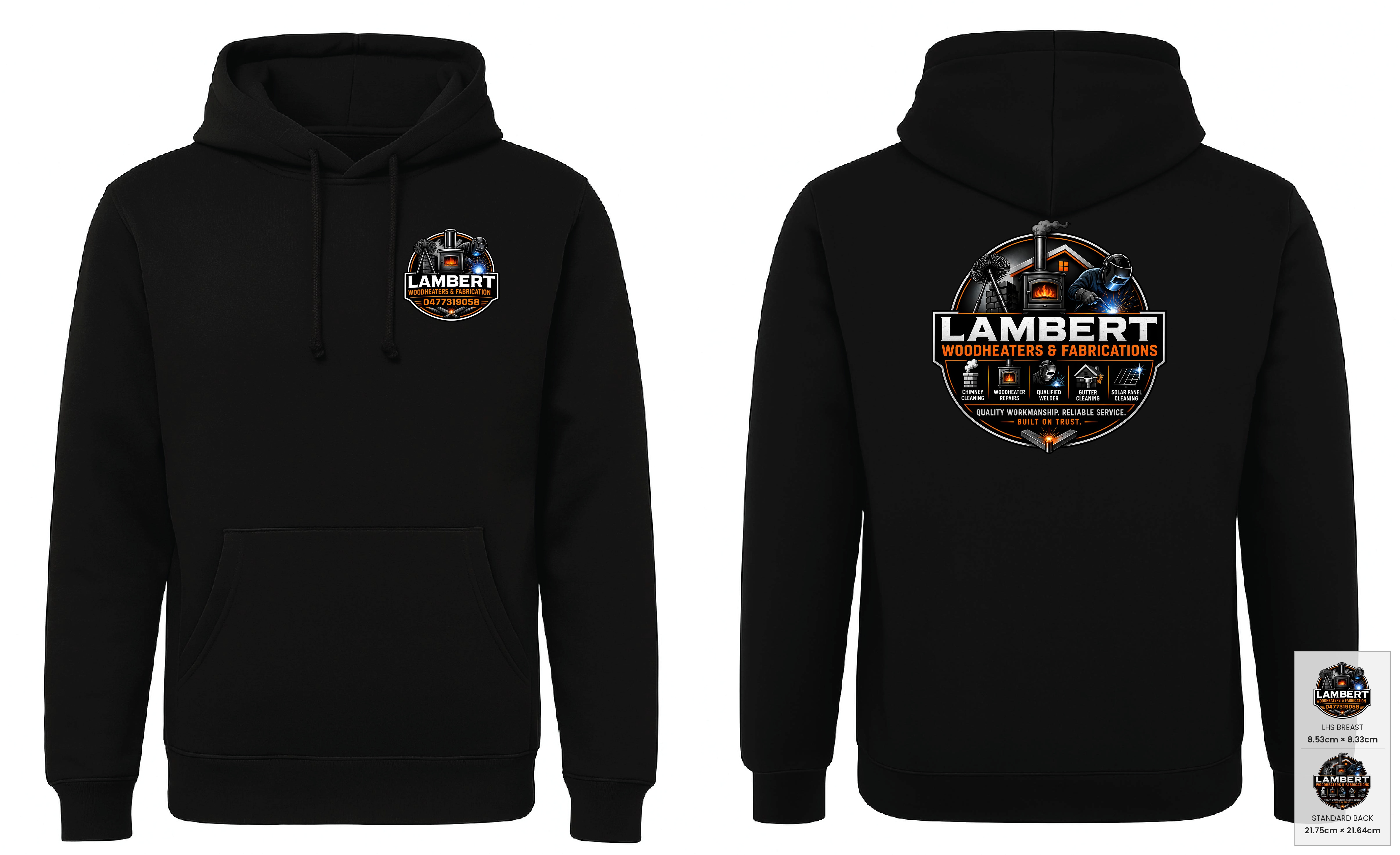 Customer mockup of Spencer Hoodie