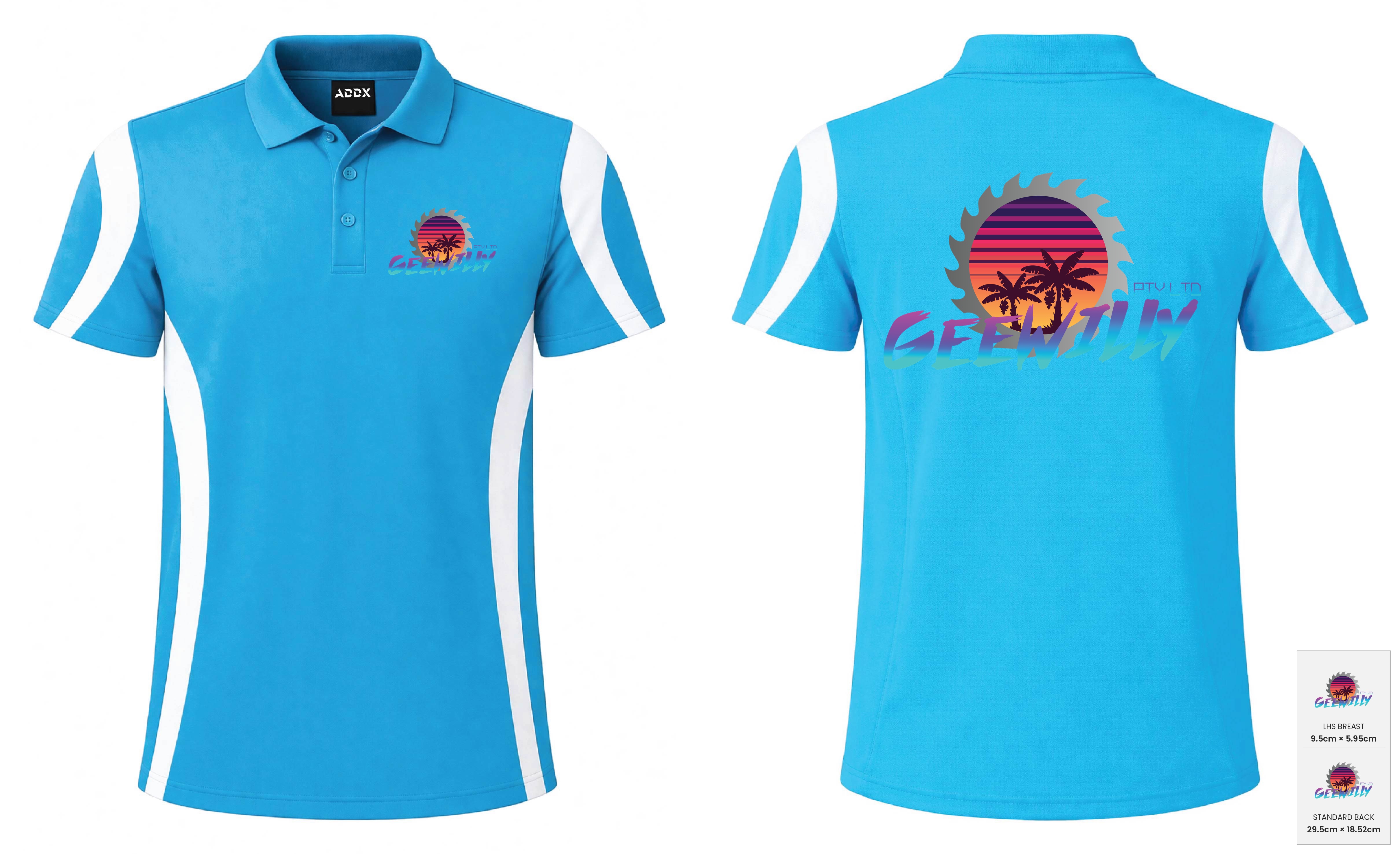 Customer mockup of Hudson Polo