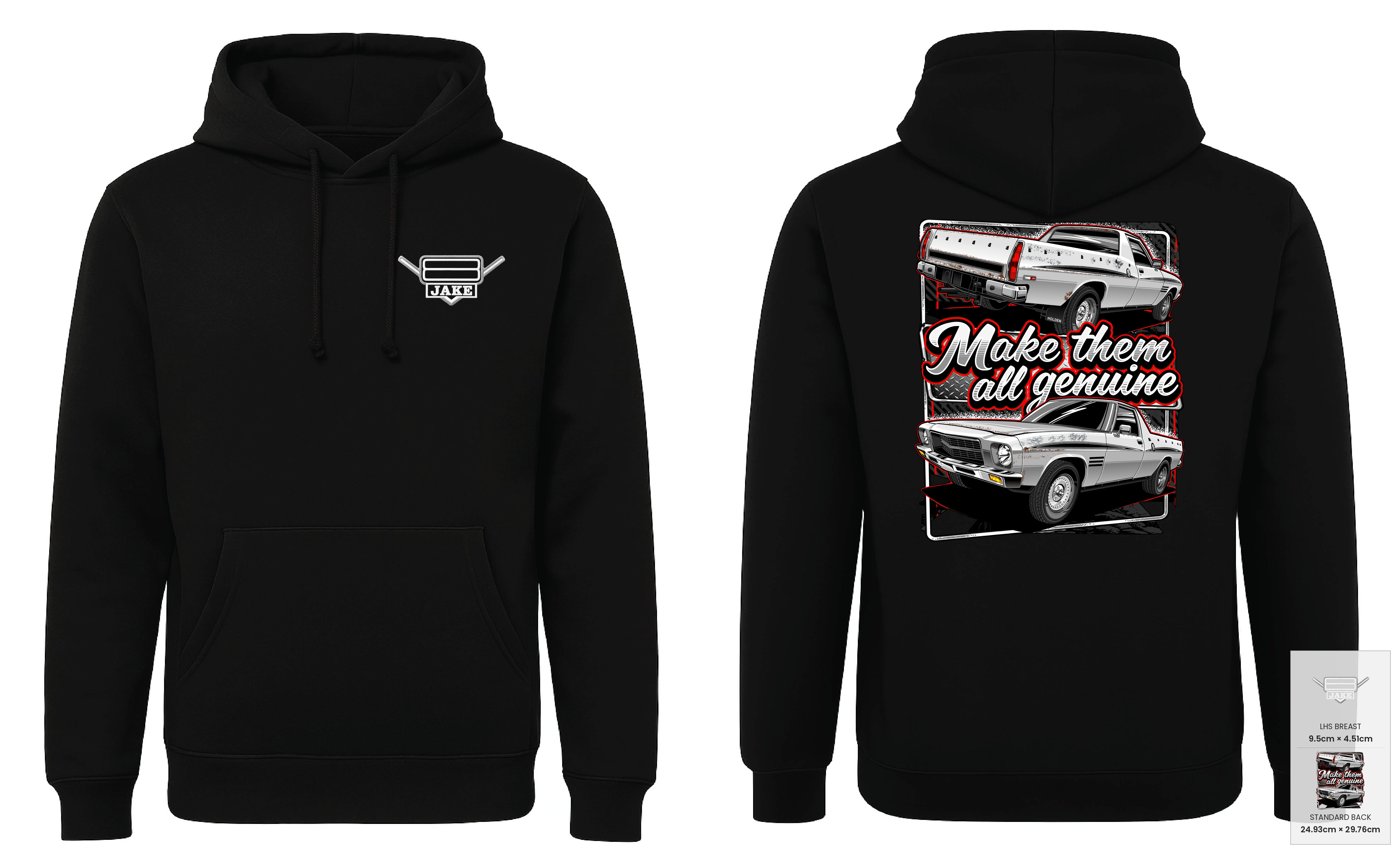Customer mockup of Spencer Hoodie