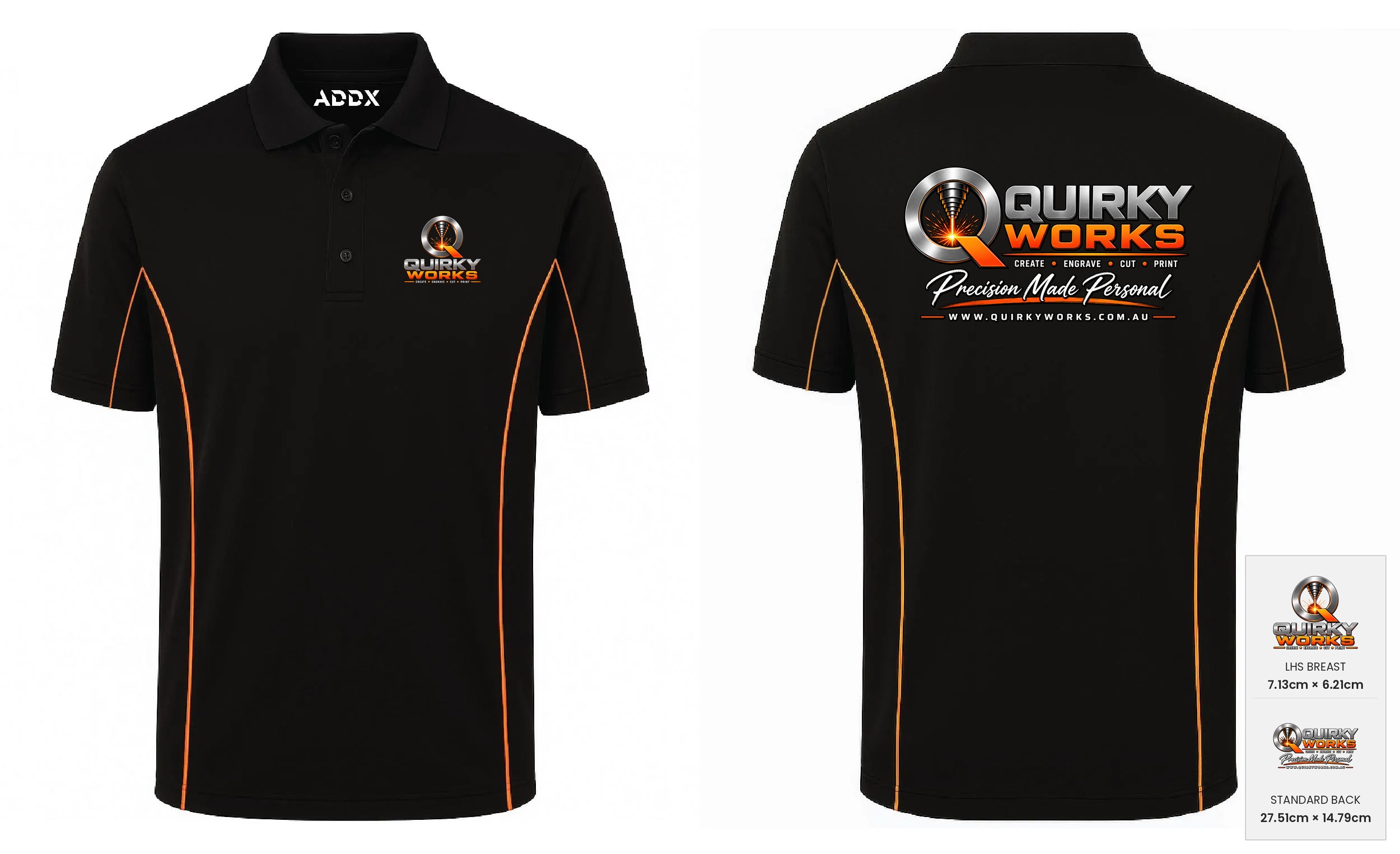 Customer mockup of Knox Polo