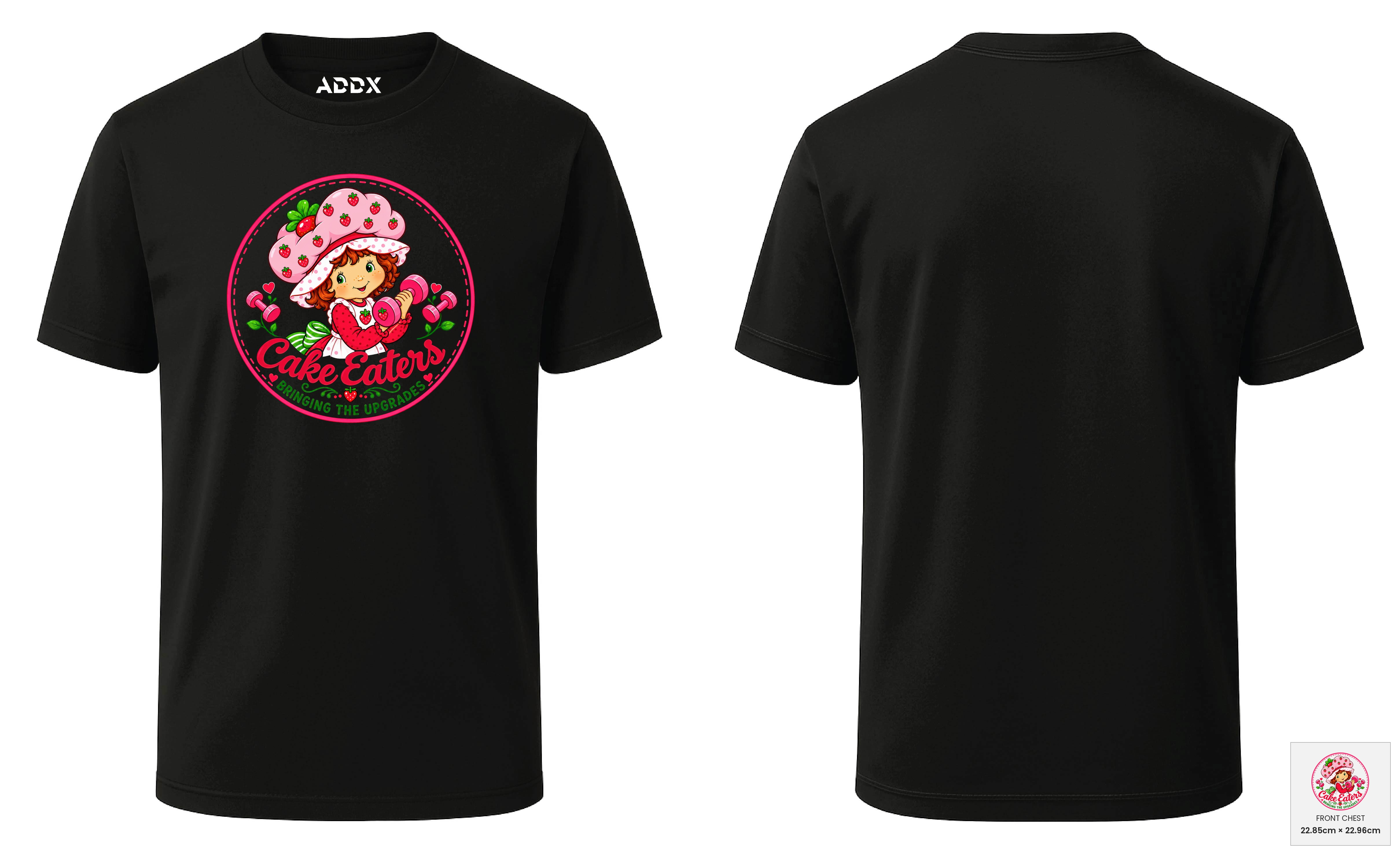 Customer mockup of Axis Tee
