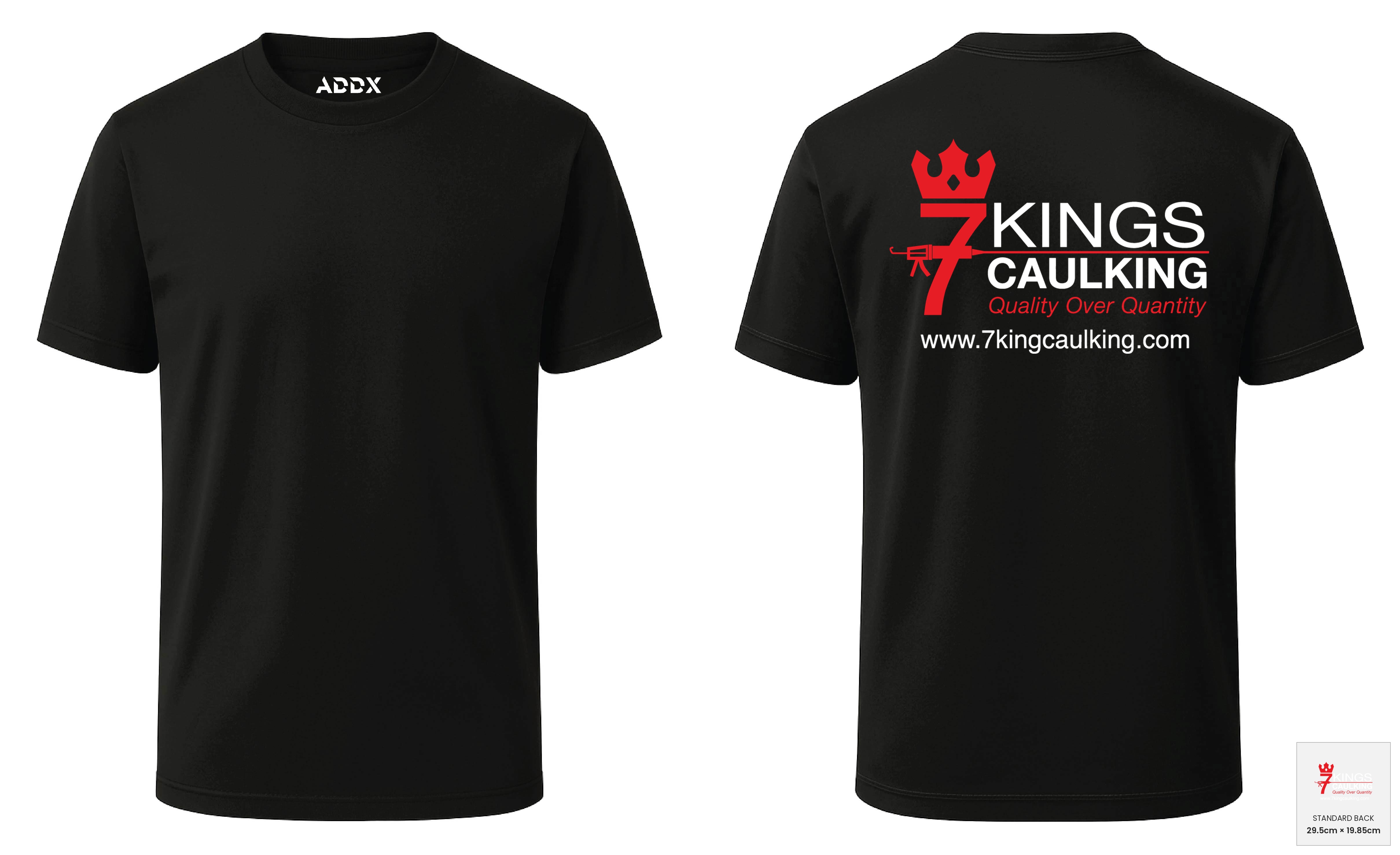Customer mockup of Axis Tee