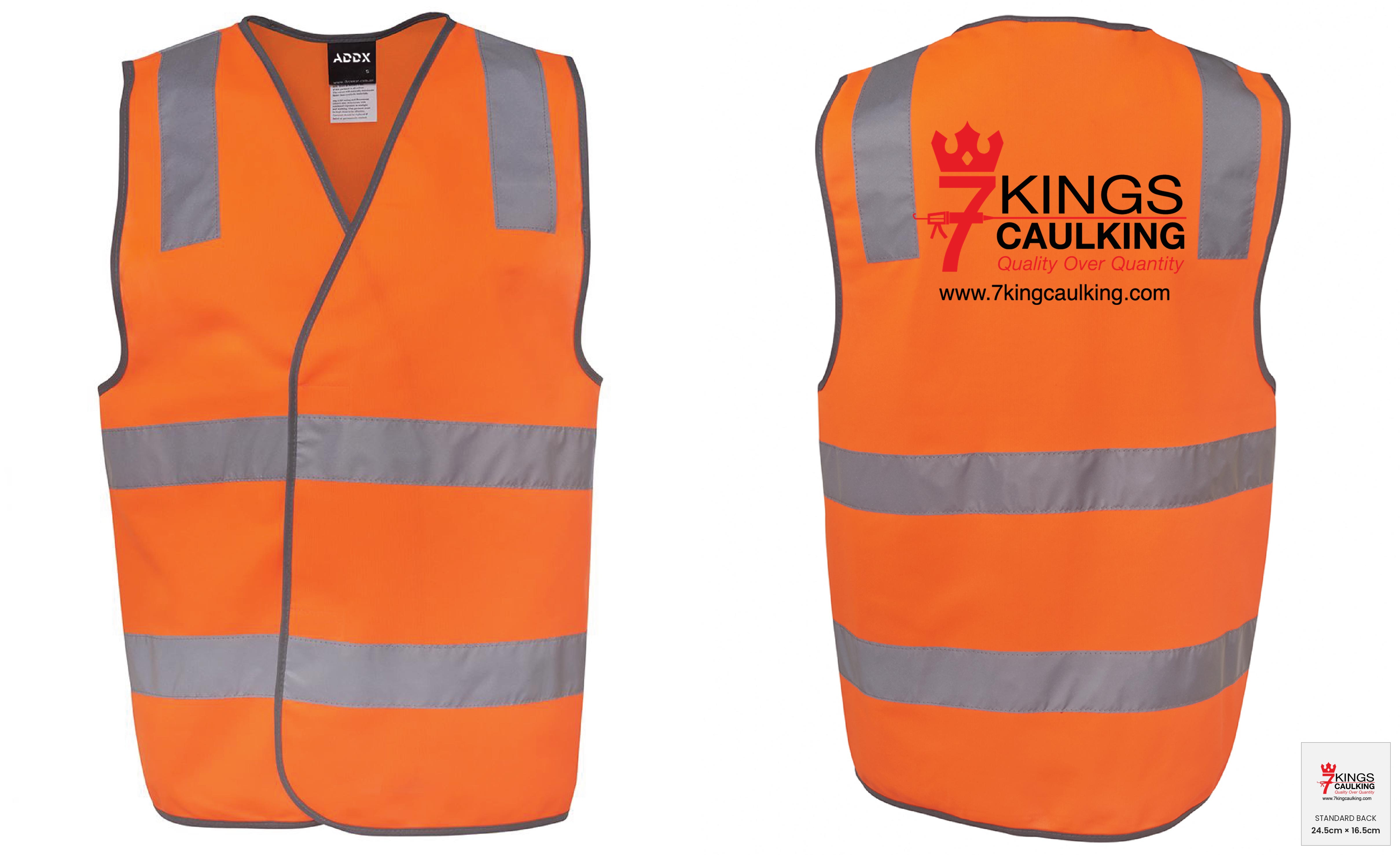 Customer mockup of Hi Vis Reflective Vest