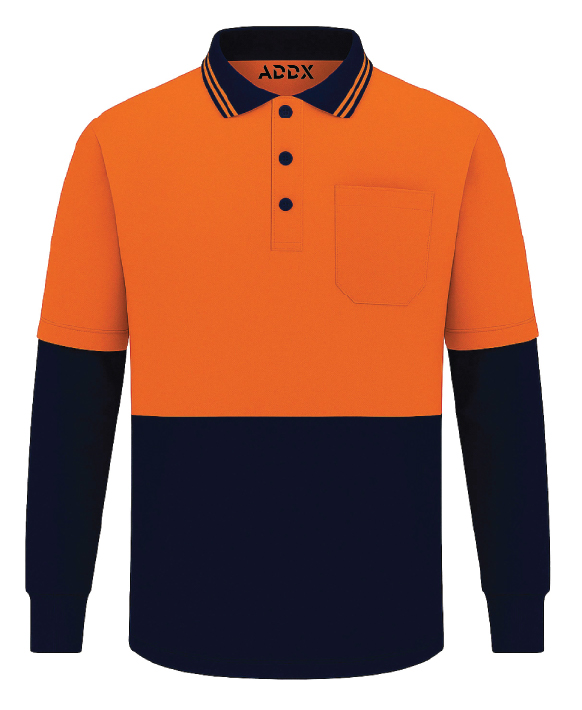 TradieMax Polo Long Sleeve hi vis work polo shirt