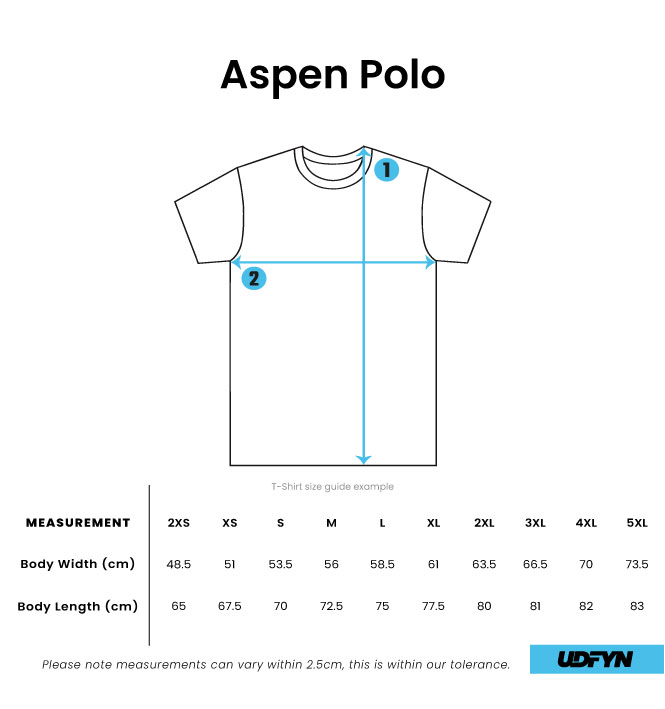 Aspen Polo size chart