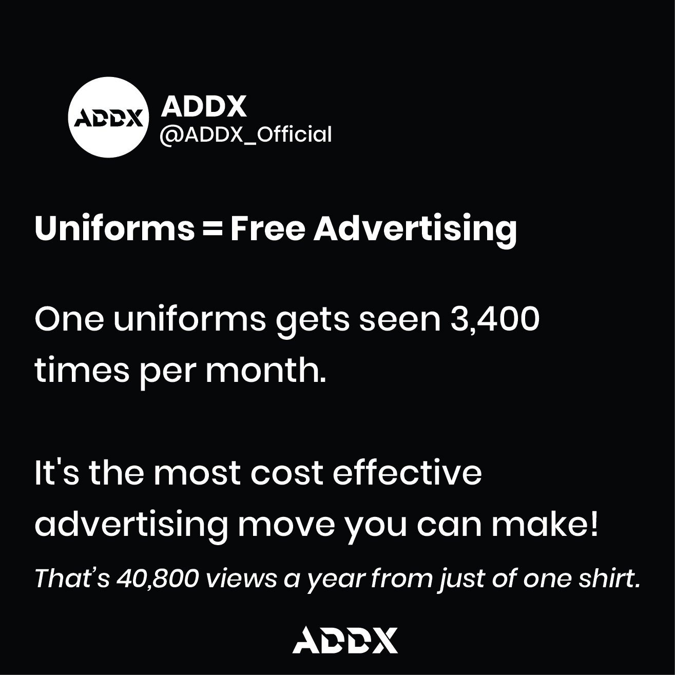 Research stat on custom uniforms and branding