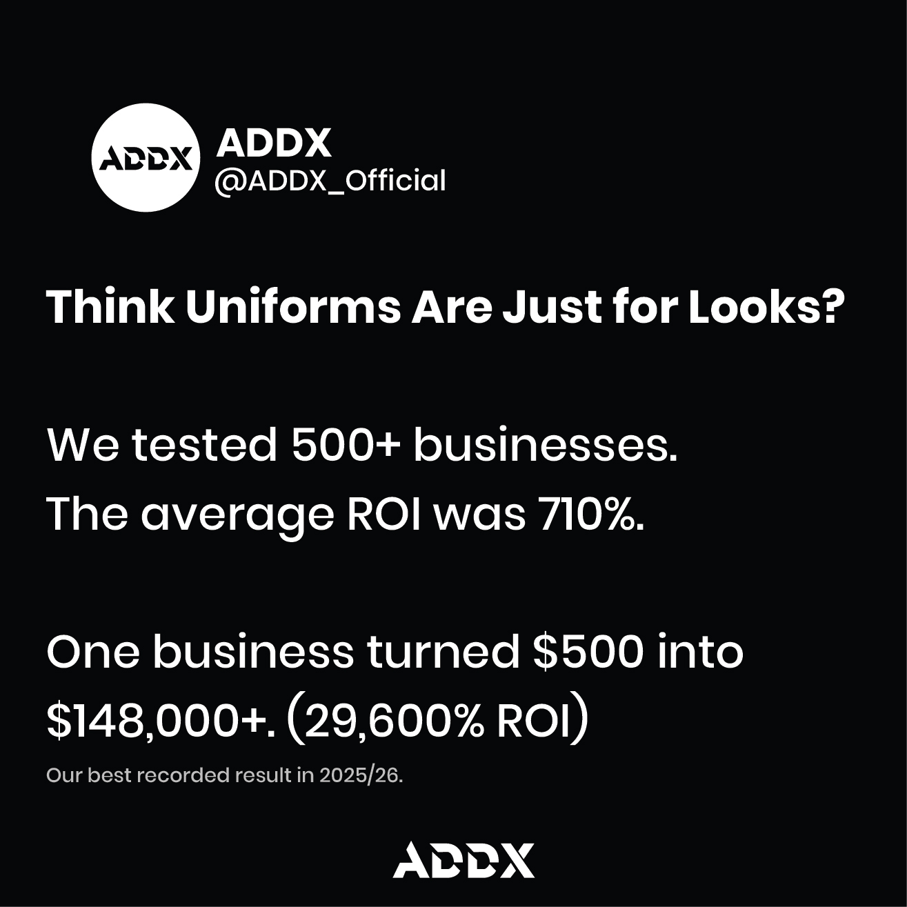 Case study from research into custom uniforms and branding
